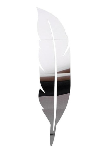 Vinilo Adhesivo Diseño De Pluma Espejo Decorativo 73x15 Cm