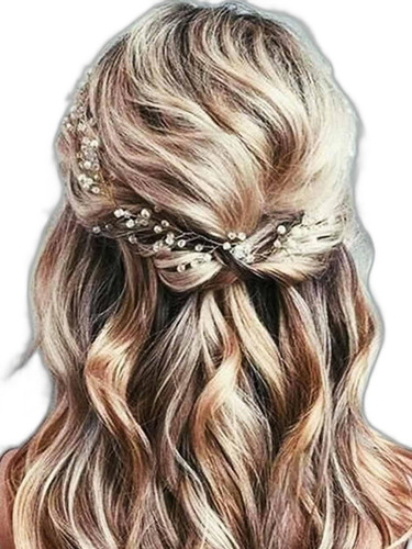 Jakawin Novia Boda Accesorios De Vid Flor Pieza De Pelo De P