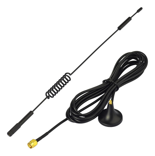 Antena Gsm 12 Dbi Gsm 3mts De Cable Base Magnetica Sma Macho