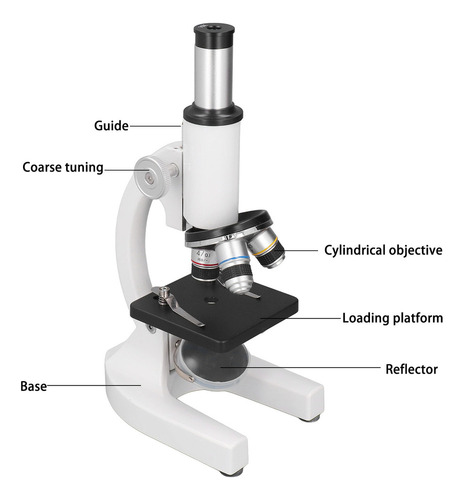 Microscopio Monocular 640x Ángulo Volante De Enfoque Coaxial