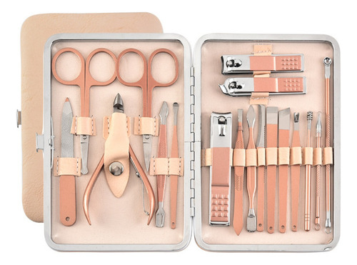 Maletín Para Herramientas De Pedicura Y Manicura 18 Unidades