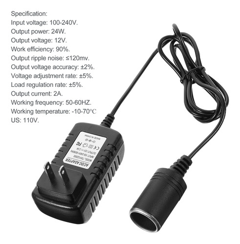 Adaptador De Tomada De Carro Conversor De Energia Adaptador
