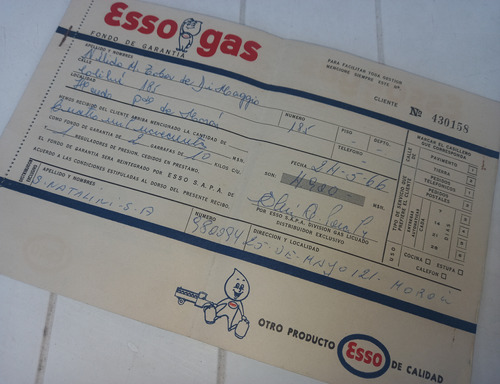 Antiguo Folleto Esso/gas Del Año 1966