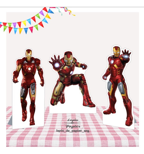Siluetas De Carton Con Pie Figura Corporea Iron Man Rojo Iron Man