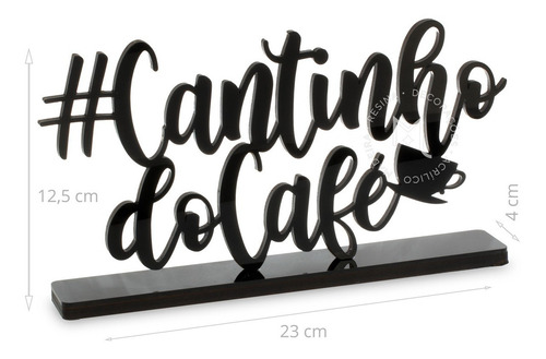 Decoração #cantinho Do Café - Letreiro Decorativo Cor Preto Cor da armação Preto