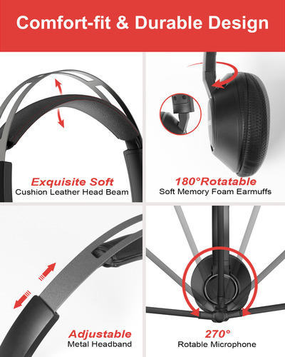 Fone De Ouvido Usb Para Computador Com Microfone