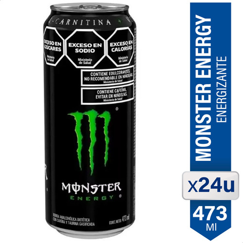 Bebida Energizante Monster Energy 473ml Green X24