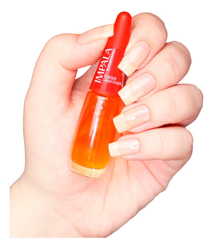 Kit 4 Esmaltes Impala Tratamento Base Vitaminada Manicure