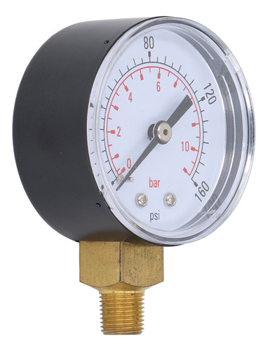 Manómetro De Dial Axial De 0 A 160 Psi, 0 A 11 Bar 1/8 Pulga