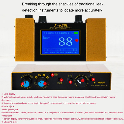 Sensor Ultrasónico De Geófono For Fugas De Agua