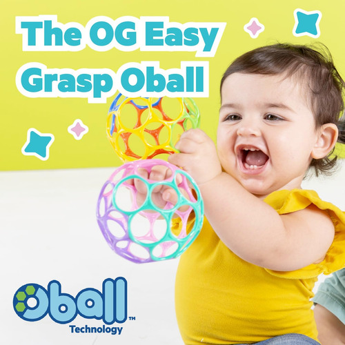 Bright Starts Oball Sonajero De Fácil Agarre Sin Bpa...