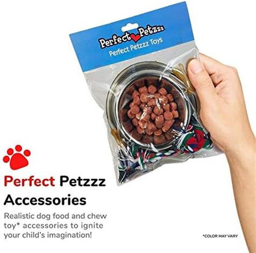 Perfect Petzzz - Cuenco Plateado Con Comida Para Mascotas Si