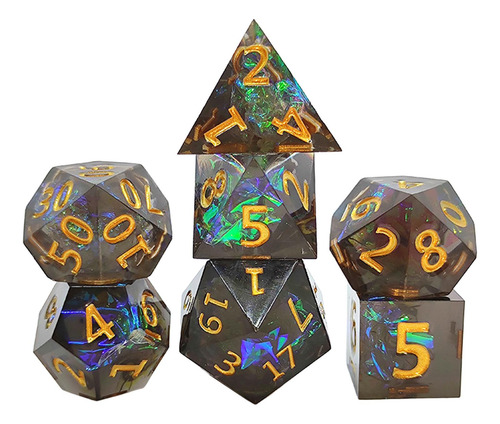 14 Piece Resin Polyhedral Dice Game Durable Game Role For