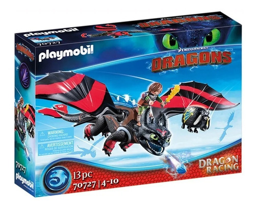 Playmobil Carrera De Dragones Hipo Y Chimuelo Dragons 70727