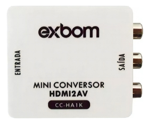 Conversor Hdmi P/ Rca Áudio E Vídeo Av 3 Saídas Reforçado