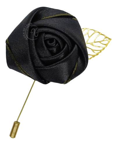 X10 Pza Broches Solapa Fistol Boda Novio Boutonniere Alfiler Negro Con Hoja