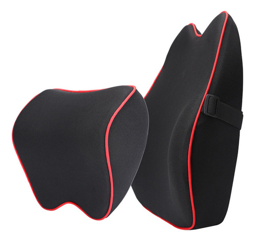 Cojin Soporte Cuello Y Lumbar Para Auto Almohada Memory Foam