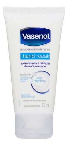  Loção Desodorante Recuperação Intensiva Hand Repair Mãos Vasenol Bisnaga 75ml