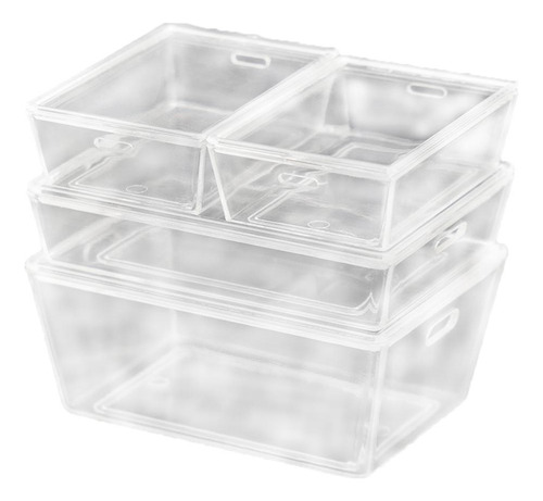 Caja De Almacenamiento De 4 Piezas Acrílico Transparente