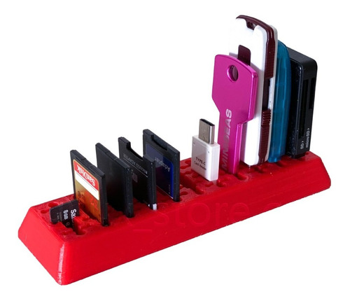 Organizador Multi Memoria Usb-microsd-sd Impreso En 3d