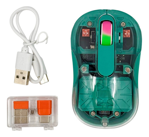 Mouse Inalámbrico Transparente Silencioso Conectividad Trimo