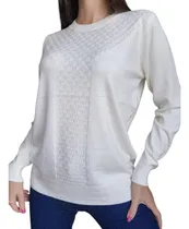 Comprar Sweater Cuello Redondo Bremer Con Lycra Brillos A Tono