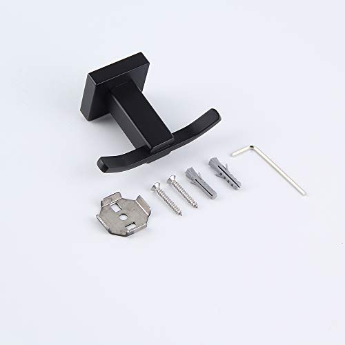 Gerz Baño Mate Negro Perchero Sus 304 Acero Inoxidable Doble