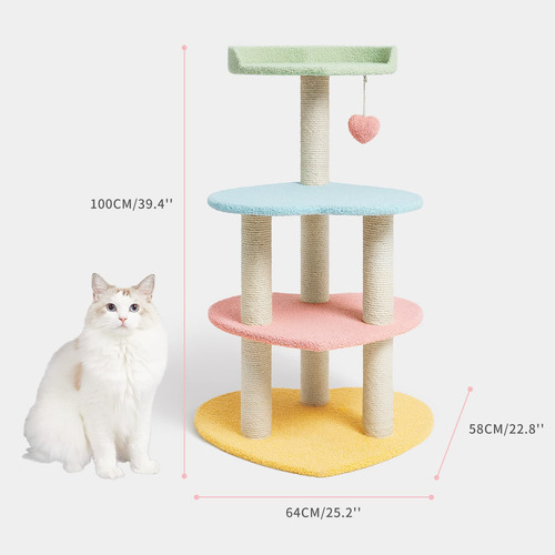 Cat Tree Vetreska Cat Tower Para Gatos De Interior Com Corda