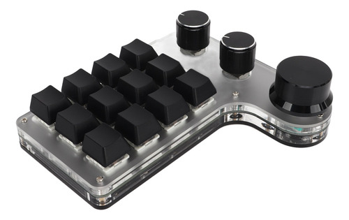 Teclado Programável Rgb 3 Knob 12 Teclas Diy Multifuncional