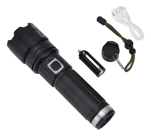 Lanterna P70led 5000lm Branca Recarregável De 5 Marchas