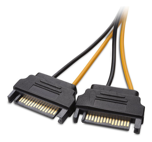 2 Cables De Alimentacion Hembra 6 Pines A Sata Dual 15 Pi...