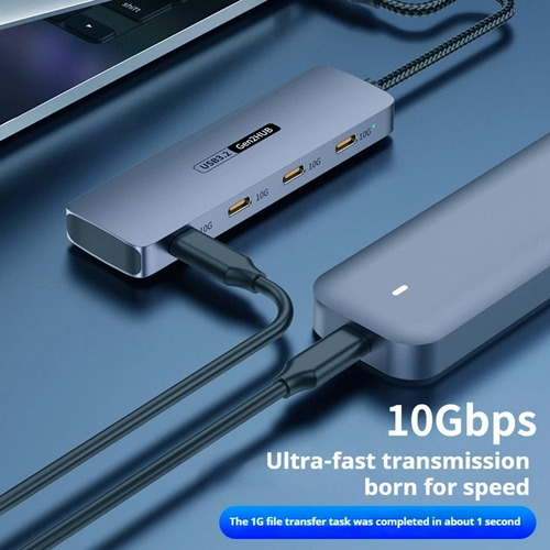 W 4 Usb C Hub, Divisor Usb C De Alta Velocidade De 10 Gbps