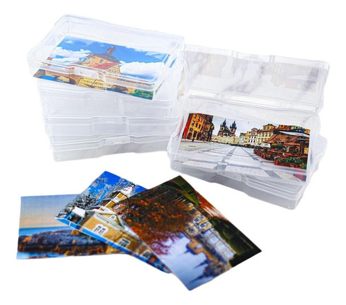 Caixa De Armazenamento De Fotos Transparente Organizador De