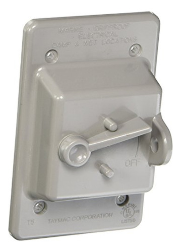 Cubierta Impermeable Gris Ptc100gy Interruptor De Palanca 1-
