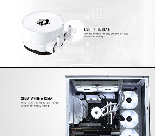 Imagen 10 de 10 de Cpu Watercooling Id-cooling Frostflow 240xt Snow Blanco !!