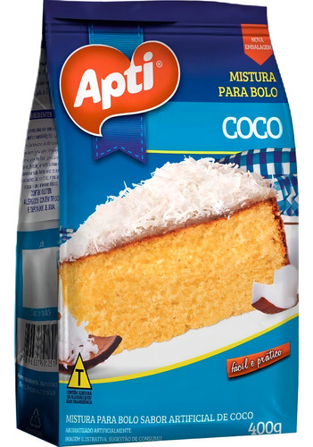 Kit 12un Mistura Para Bolo Apti Sabor Coco 400g