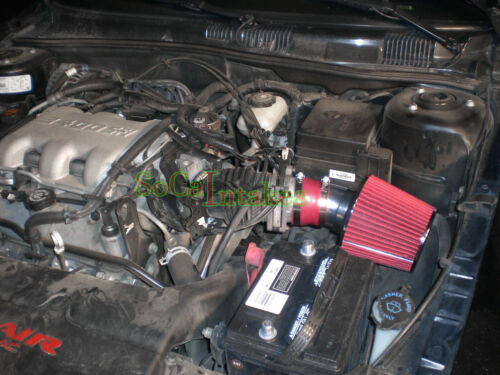 Red Air Intake Kit & Filter For 1996-1998 Pontiac Grand  Ttz
