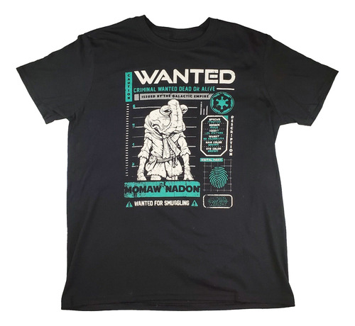 Playera Star Wars Cantina Criminal Wanted Talla S