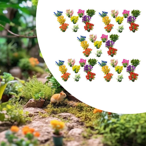 Cúmulo De Flores En Miniatura De 50 Piezas, Altura 3 Cm