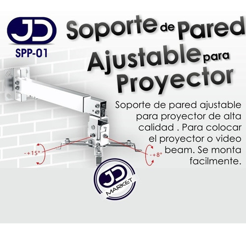 Soporte Techo/pared Video Beam Proyector Techgo Spp-01 Blanc