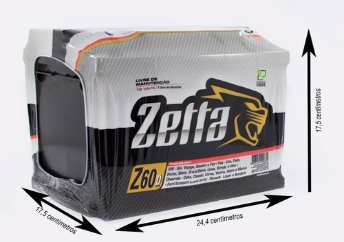 Bateria Zetta 12x65 56ah Chevrolet Corsa 2 1.8 Gl Pack 1