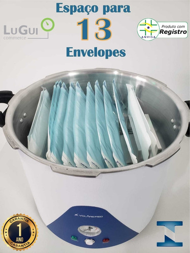 Imagem 2 de 7 de Autoclave Podologia Salão De Beleza 08 Litros 220v Volaremed