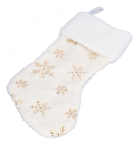 Calcetín Navideño Con Colgante De Poliéster Bordado