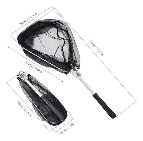 Red De Pesca Plegable Triangular Plegable Para Pesca Con Mos
