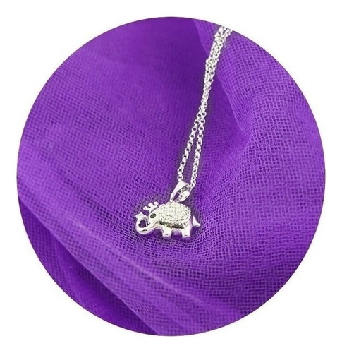 Collar Elefante Suerte Oro 18k Mujer Cadena Madre E Hija