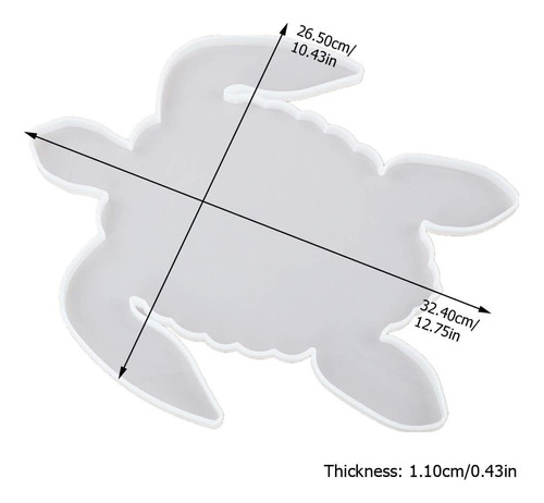 Molde De Silicon Brillante Para Resina Tortuga Marina 