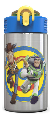Zak Toy Story 4 Buzz & Woody Botella De Agua De 15.5 Onzas, 