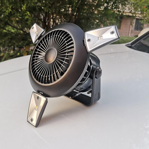Ventilador Para Acampar Con Luces Led, Tienda Solar,