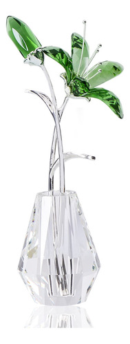 Movdyka Figura De Flor De Lirio De Cristal Con Tallos, Estat