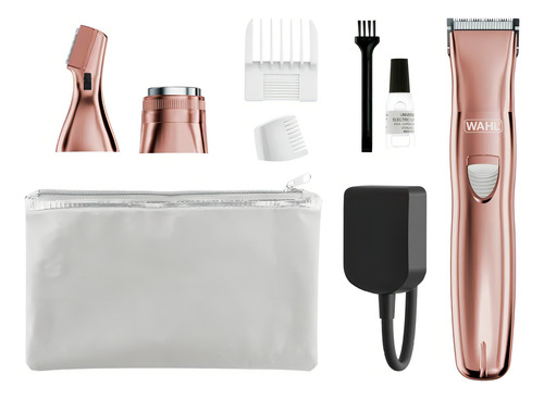 Aparador De Pelos Wahl Pure Confidence 3 Em 1 Rose Bivolt Cor Preto/Cinza 127/220V